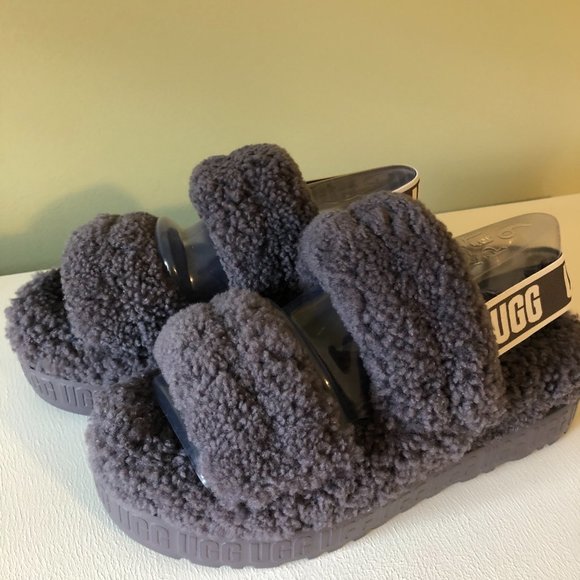 UGG Women's Oh Fluffita Sheepskin Slipper Slide Sandal 1120876 - Picture 4 of 8
